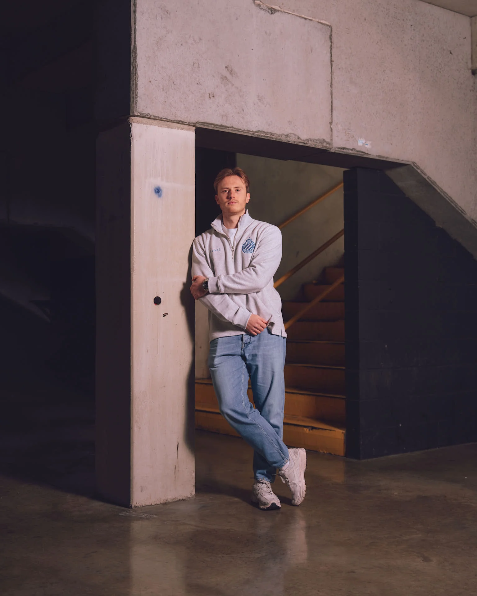 AOF x Club Brugge - Grey Quarter Zip Sweat - Image 5