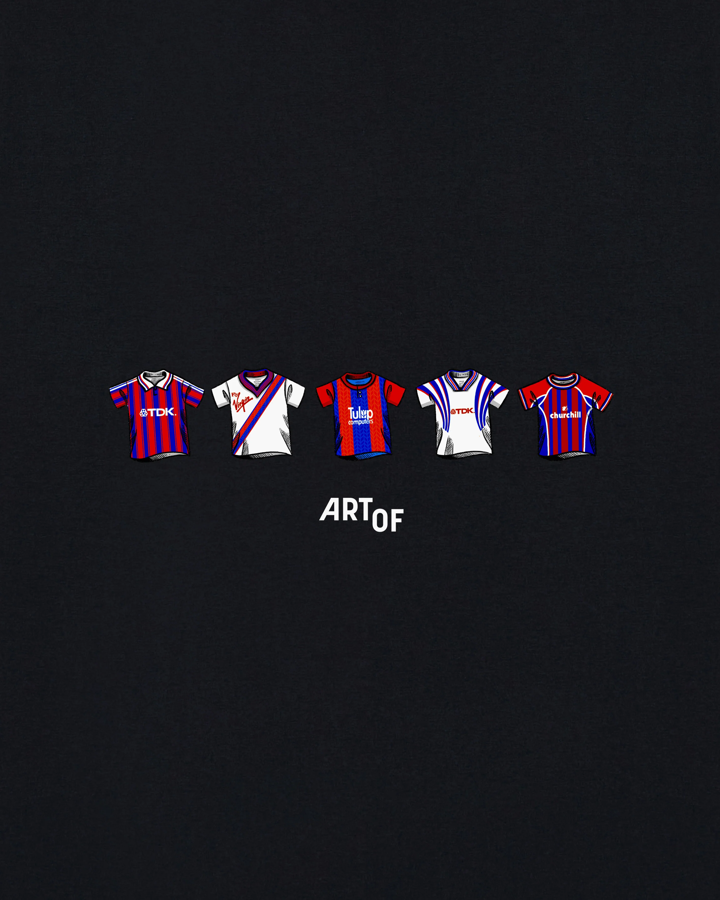 CPFC Printed Classics Black Tee - Image 2