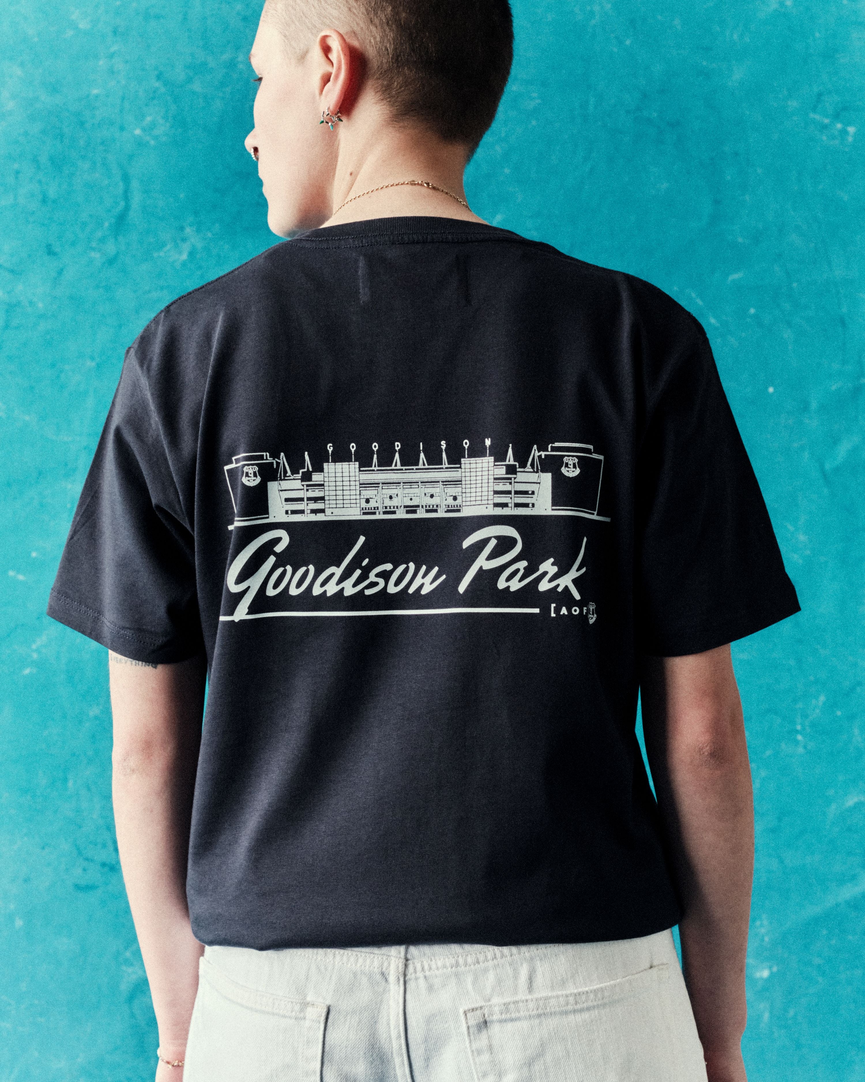 Everton Goodison Park Navy Tee - Image 5