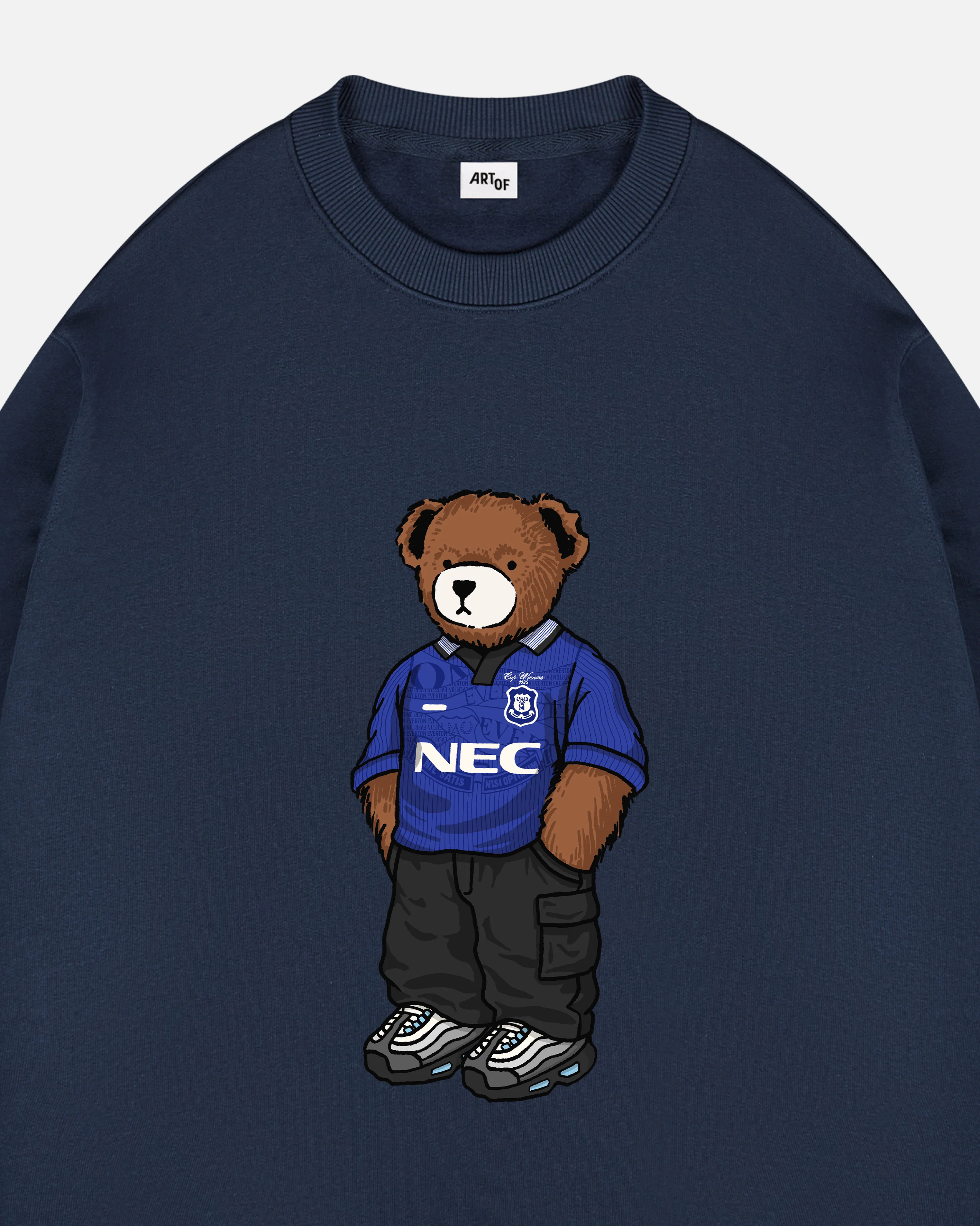 Everton Home Pickles Navy Sweat - Image 2