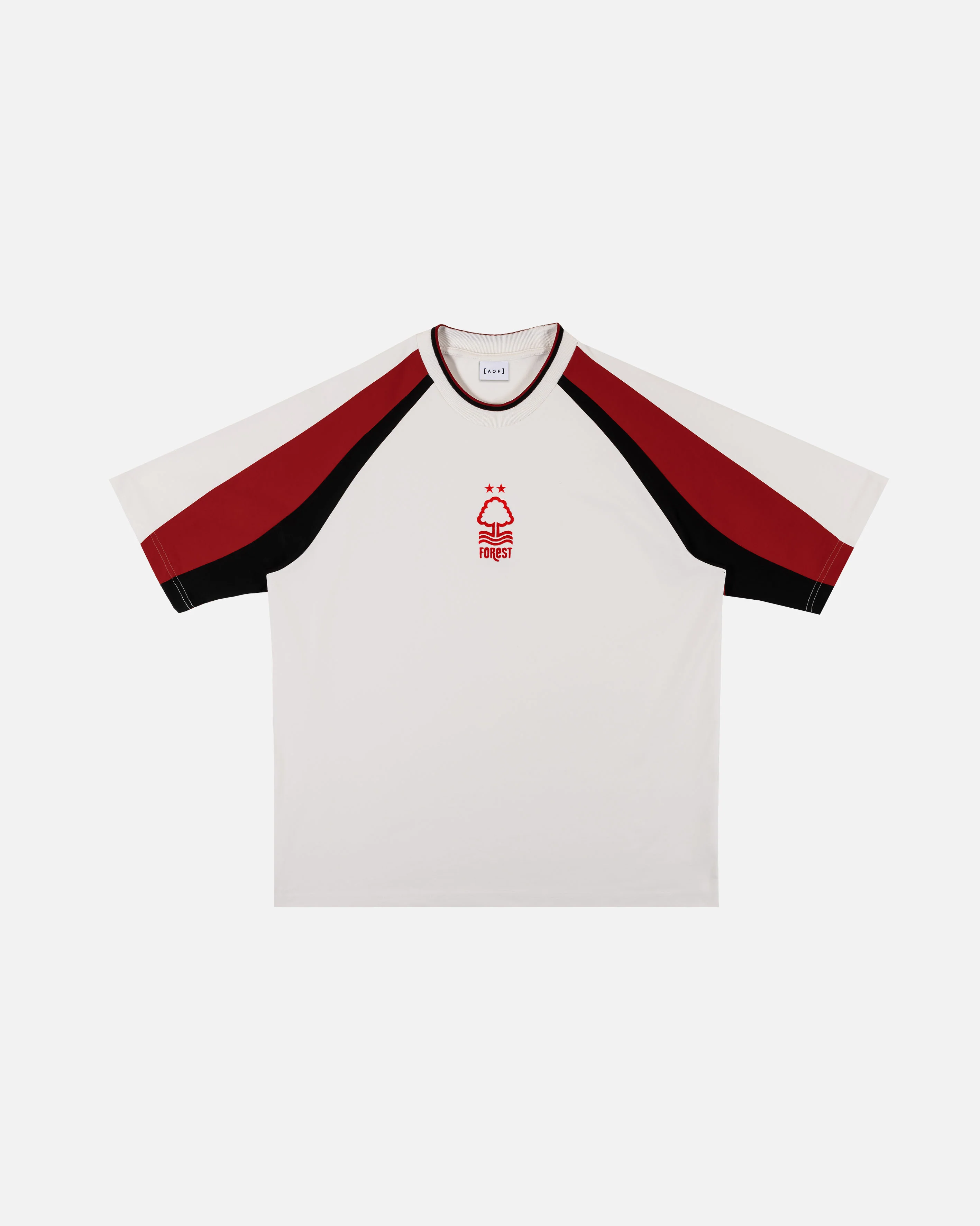 Forest 90s Oversized Panelled White Tee