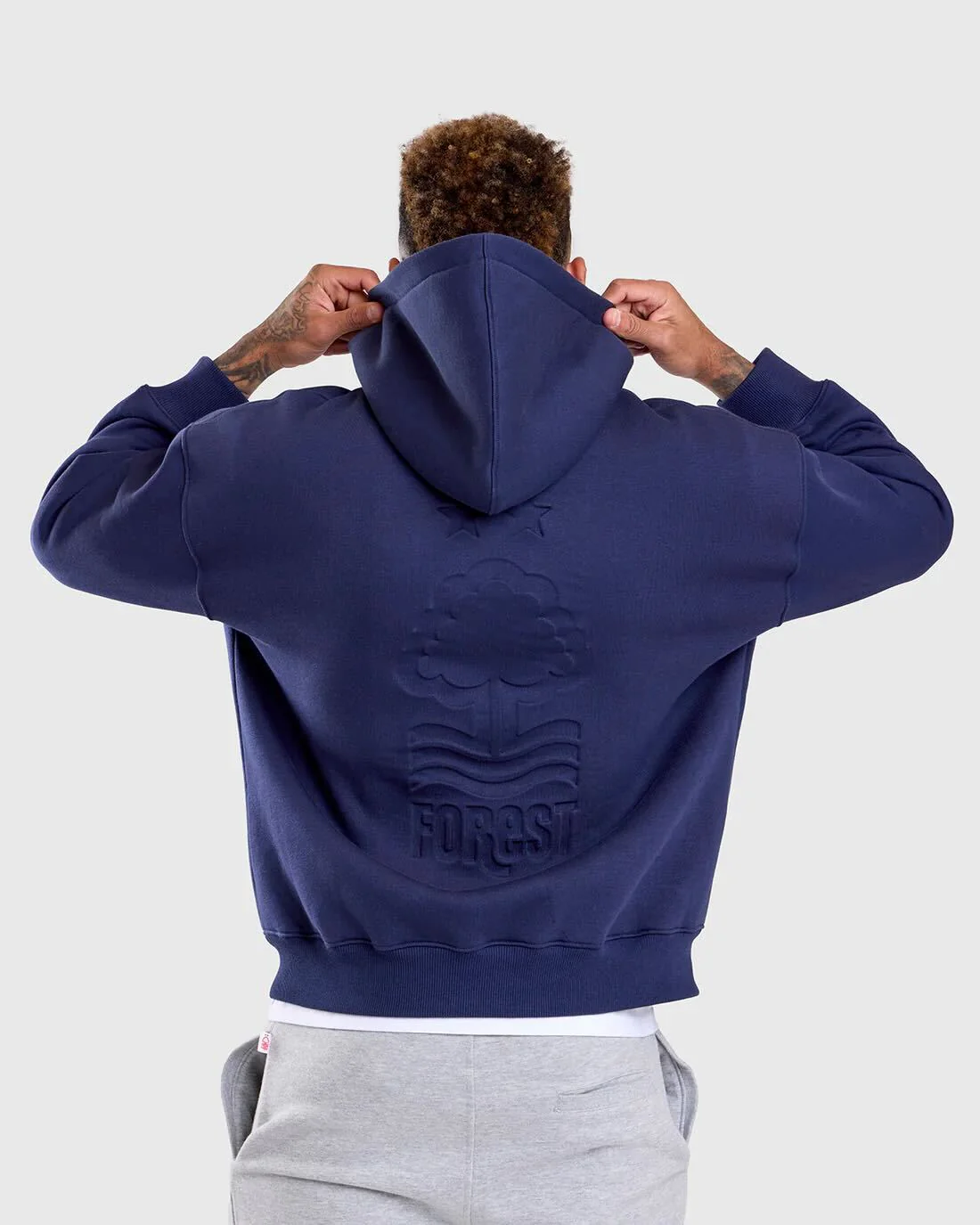 Forest Debossed Zip Through Hoodie - Image 8