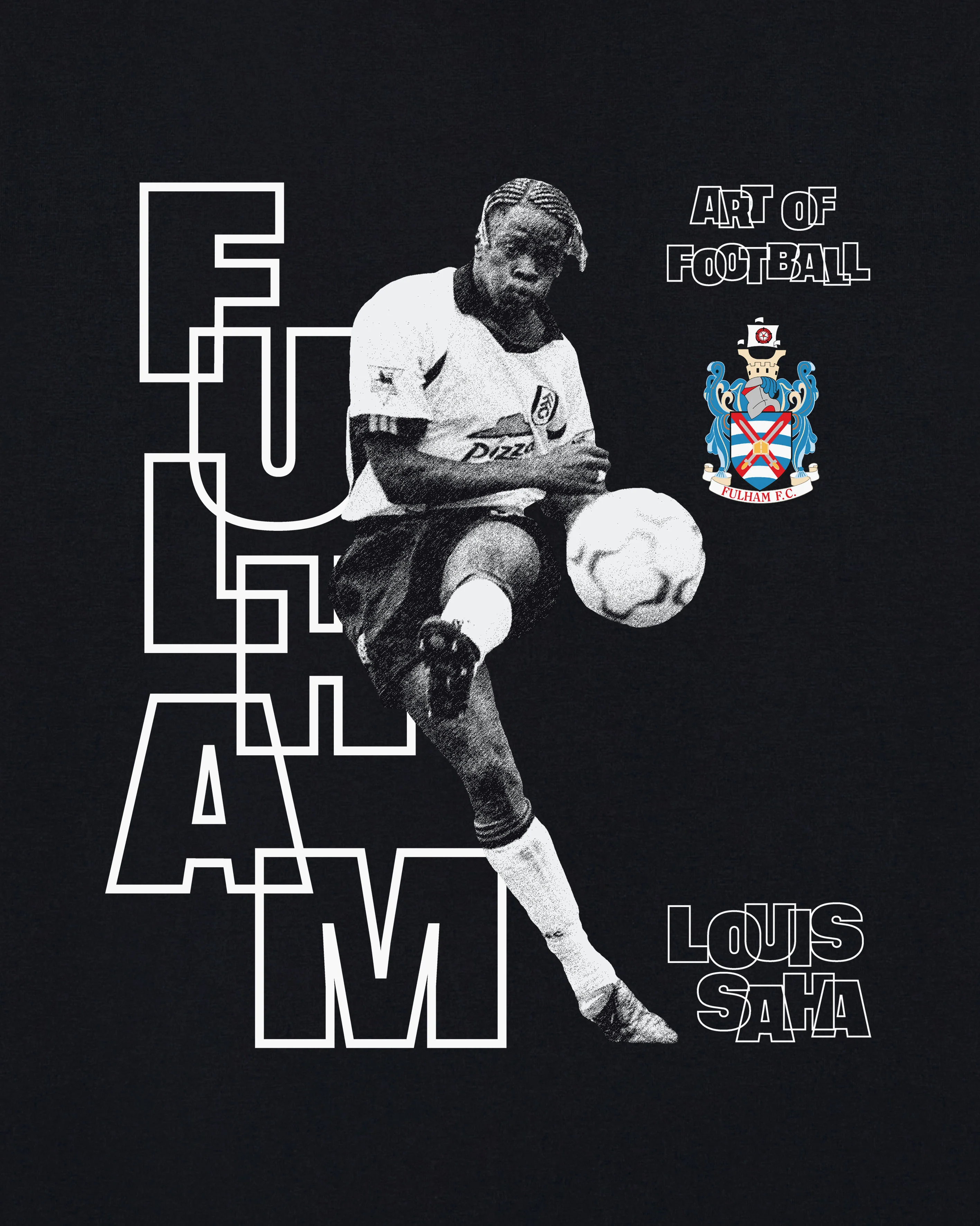 Fulham Saha Black Tee - Image 2