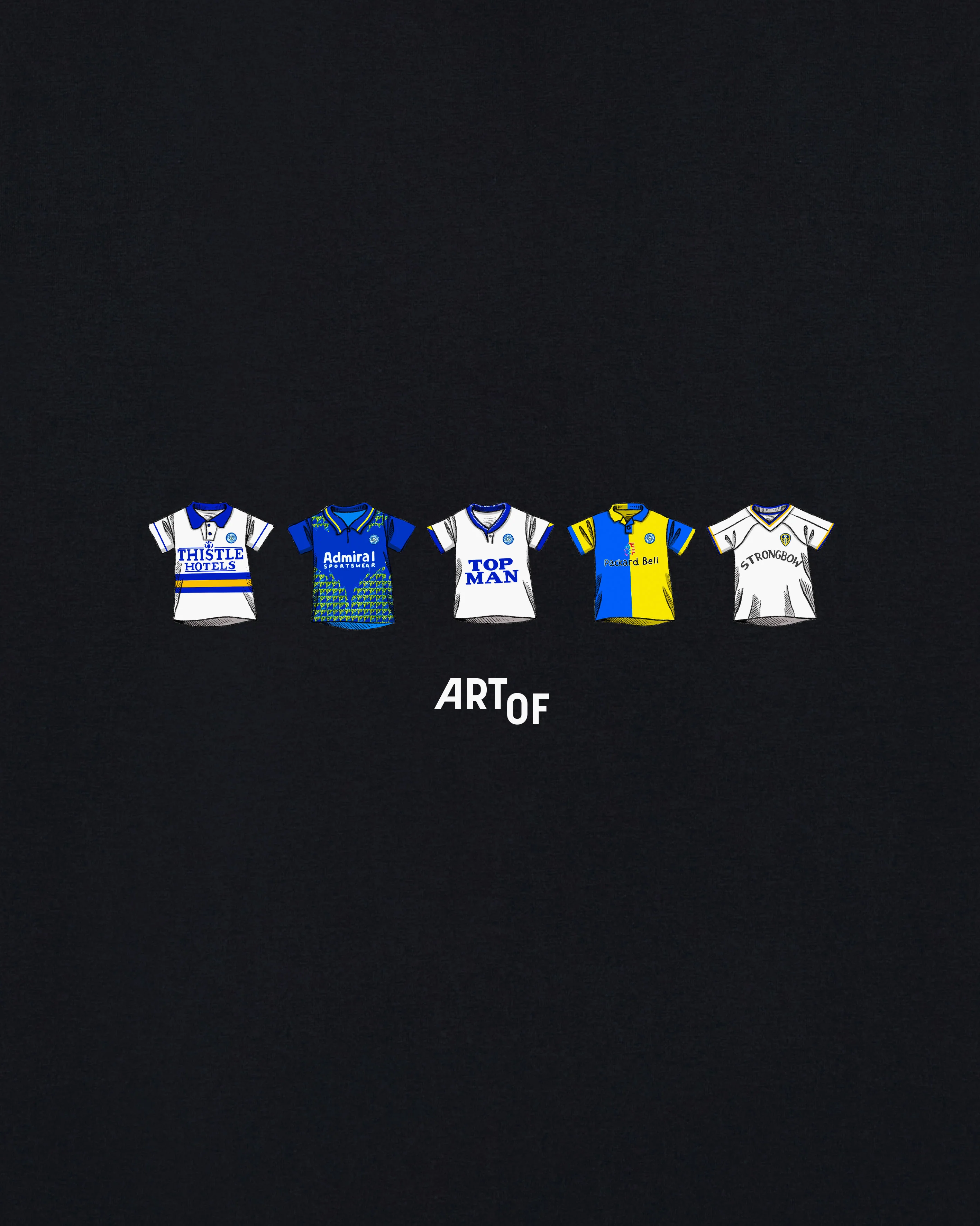 Leeds Printed Classics Black Tee - Image 2