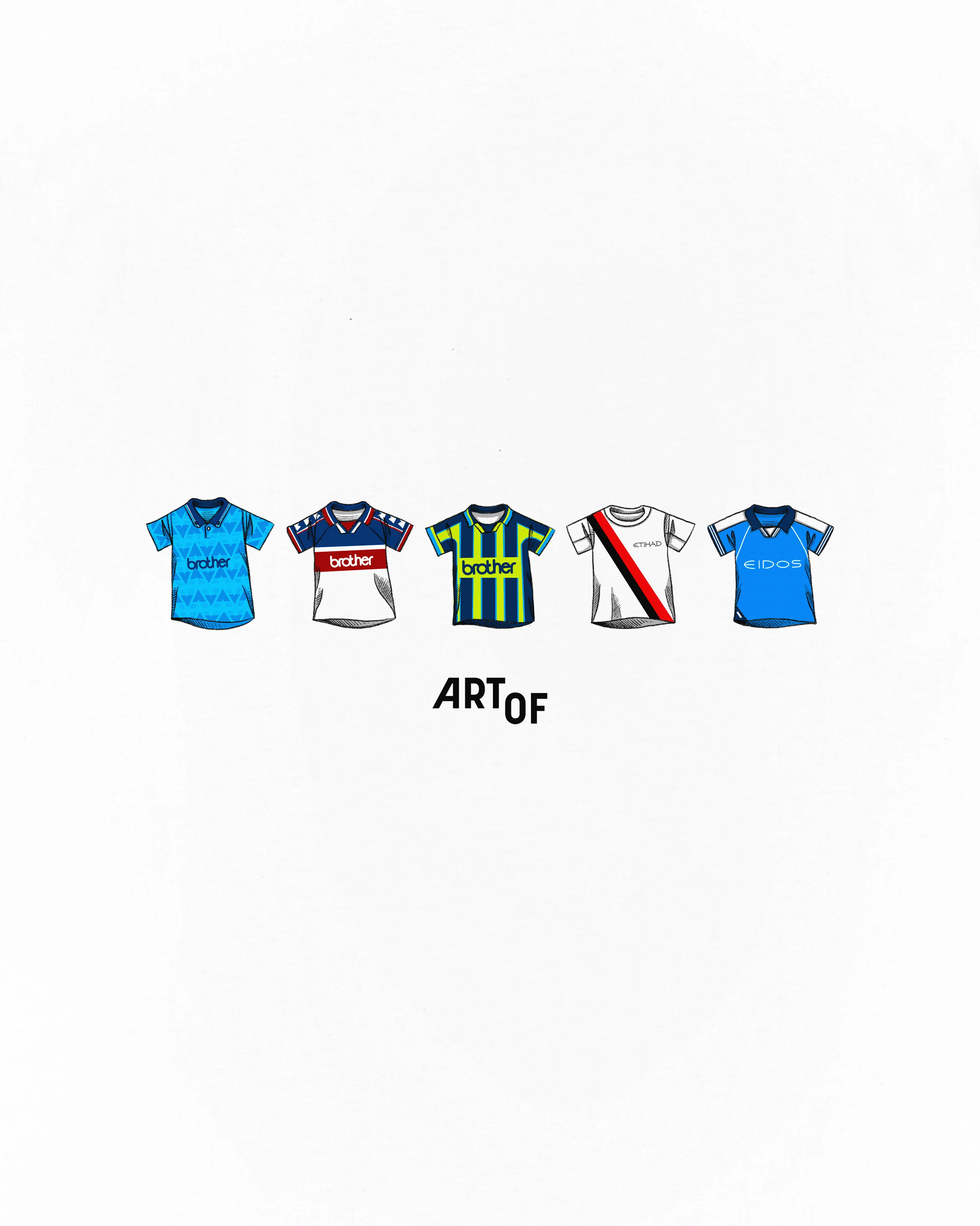 MCFC Printed Classics White Tee - Image 2