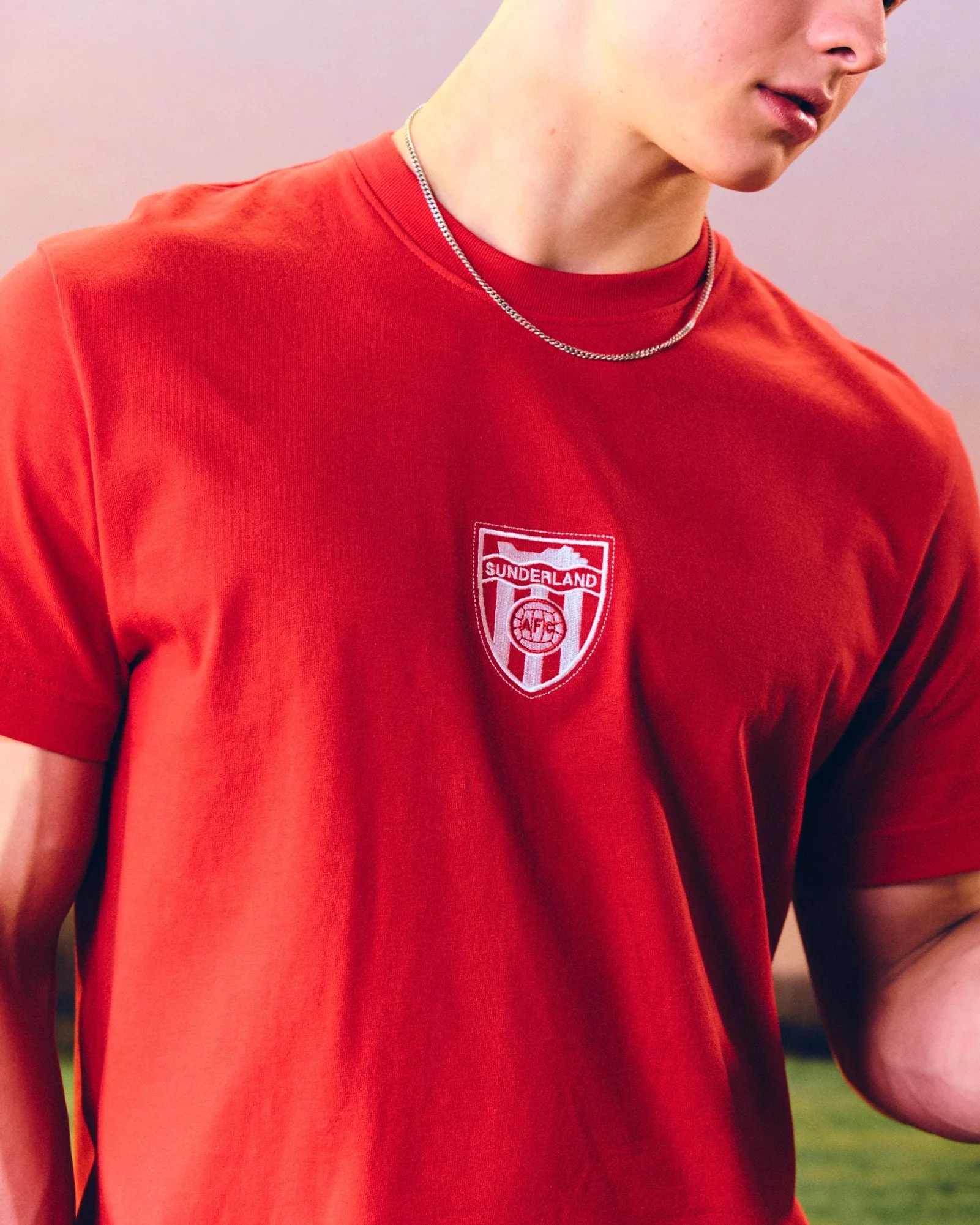 Sunderland Embroidered Red Tee - Image 2