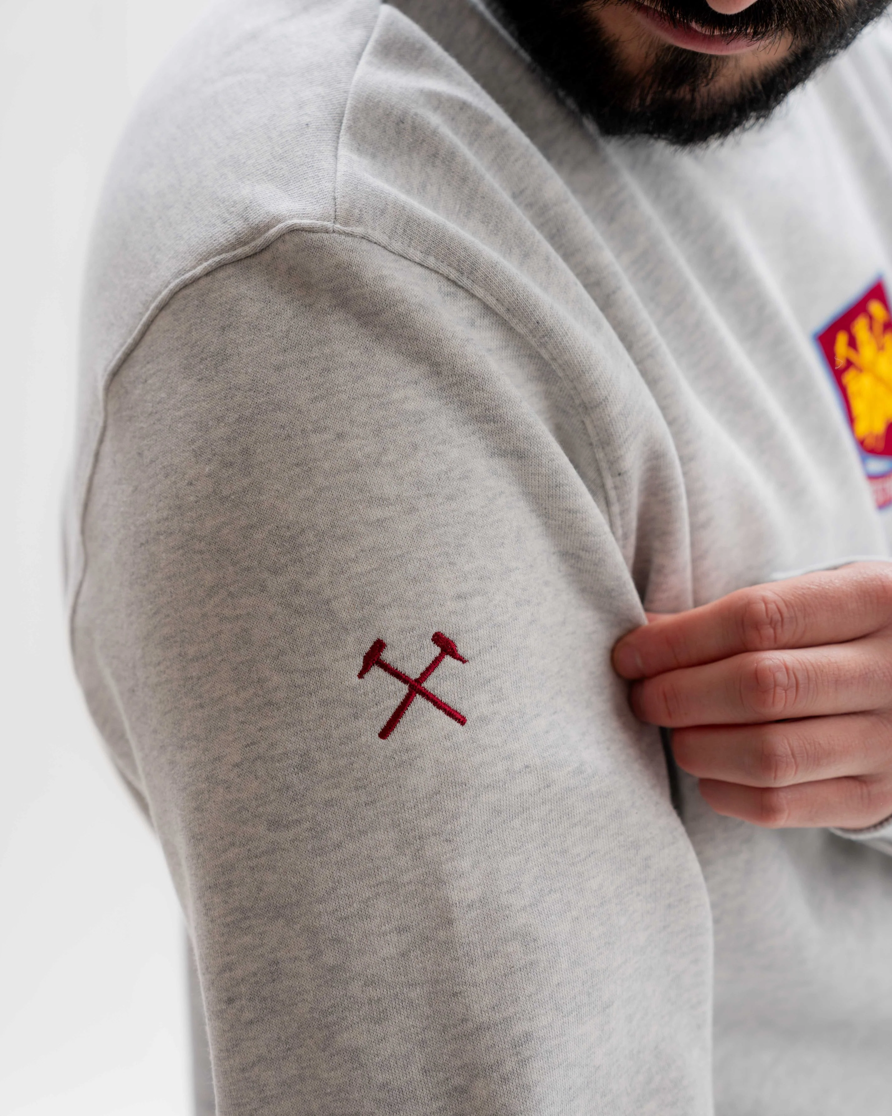 West Ham x AOF Grey Sweatshirt - Image 7