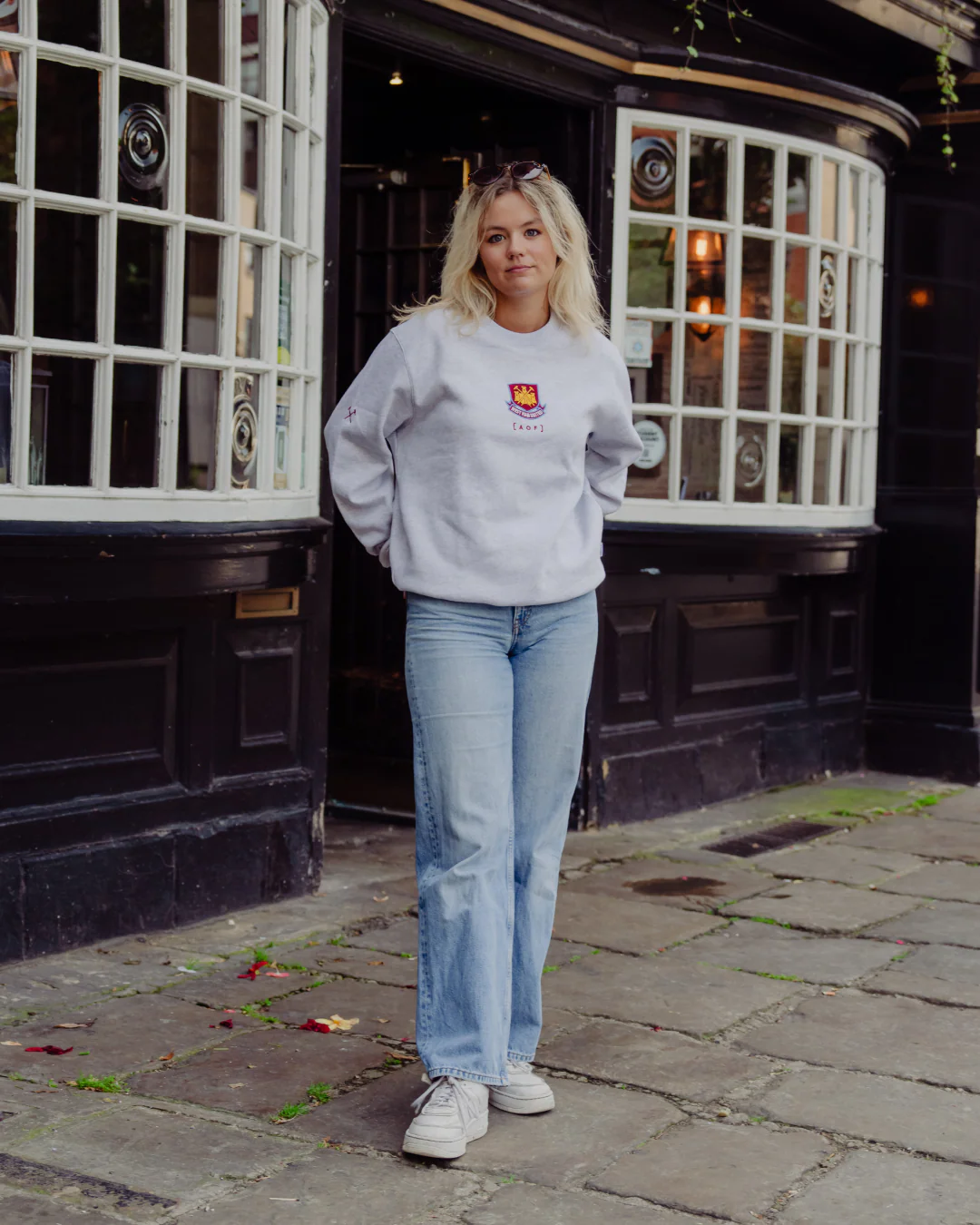 West Ham x AOF Grey Sweatshirt - Image 9